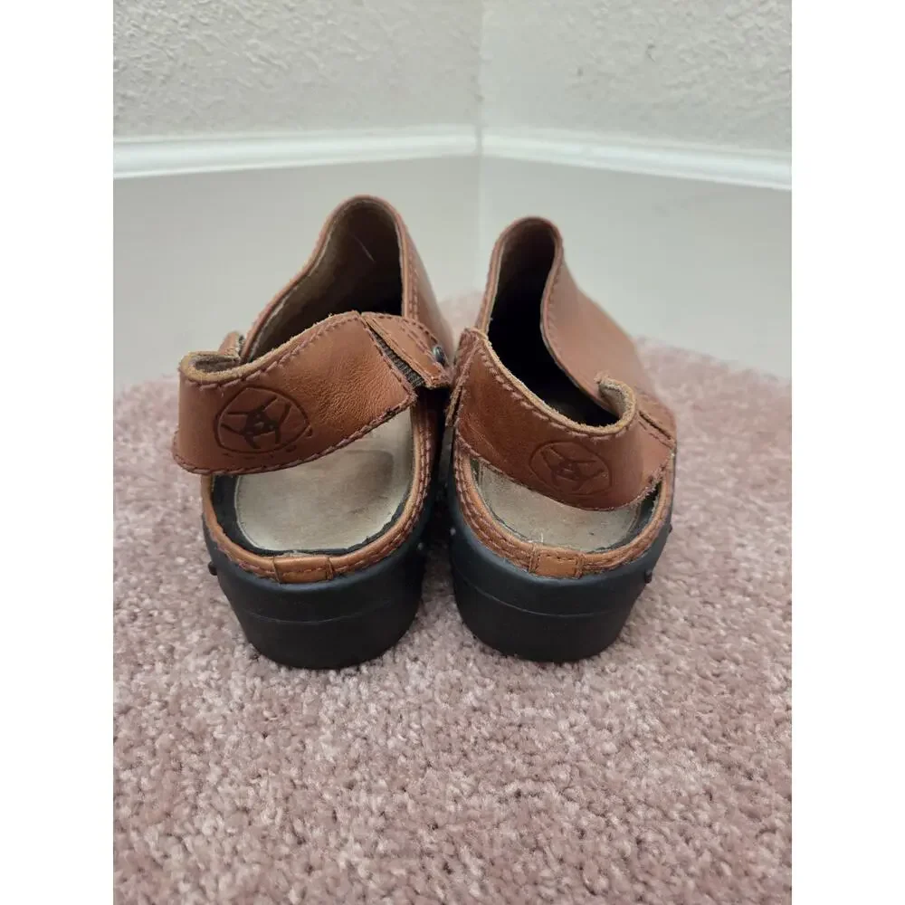 Ariat Mules Brown Leather Slingback Clogs Comfort Western Casual Shoes Womens 11